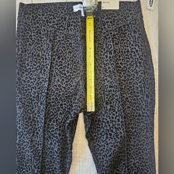 Old Navy Women's Size Large Stevie Pull On Black Leopard Print Pants H-Rise NWT - Picture 7 of 8